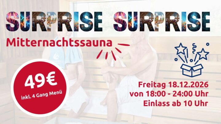 Mitternachtssauna "Surprise Surprise"